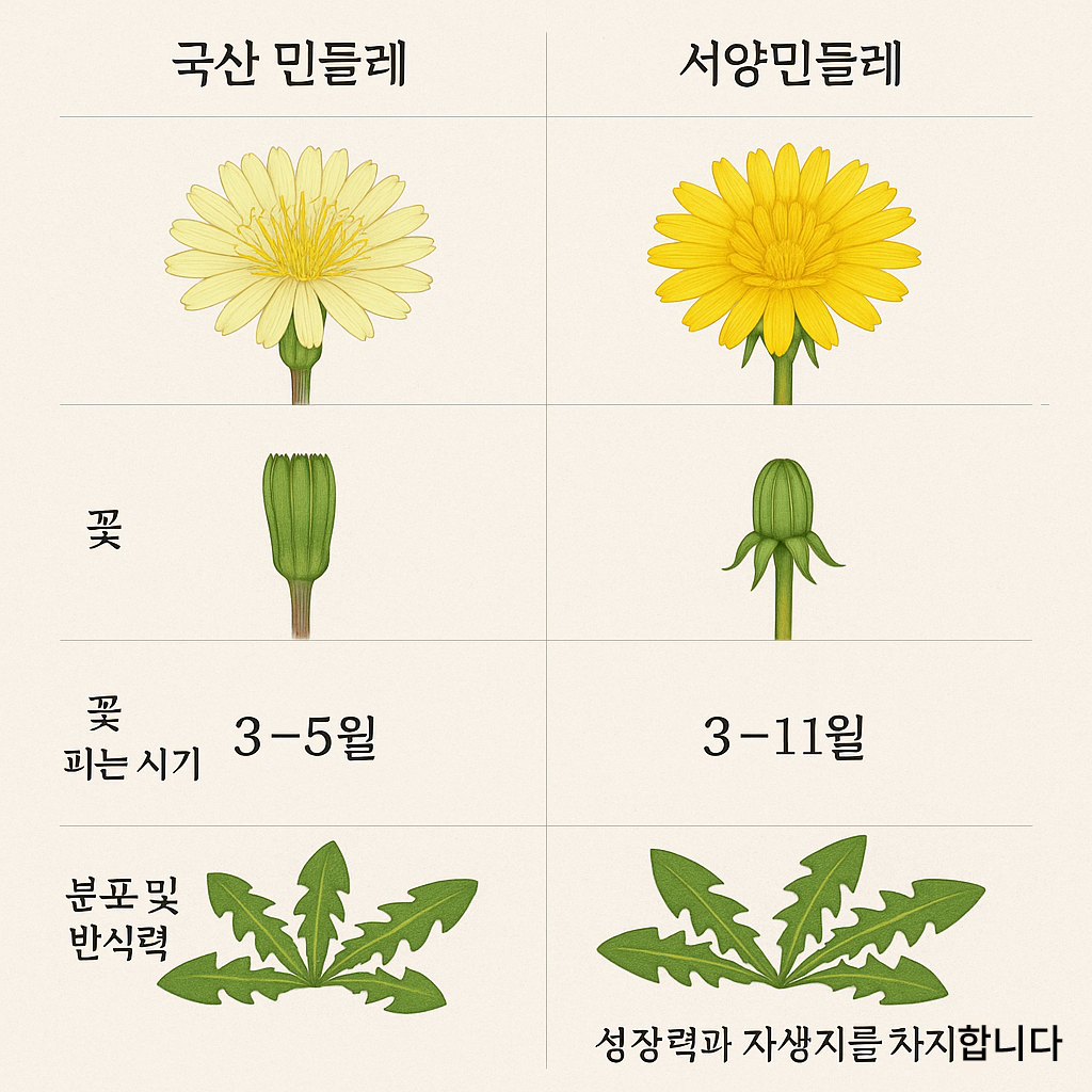 민들레구분